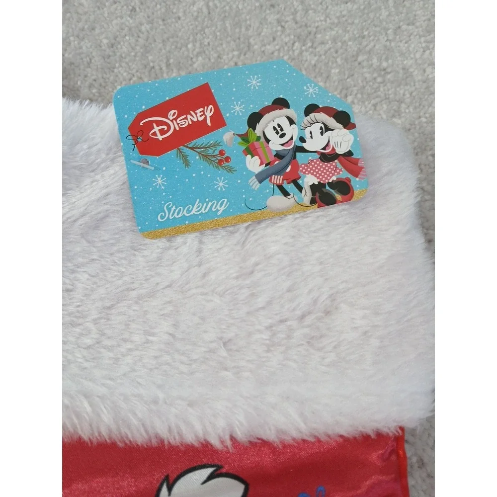 Minnie Mouse Disney Christmas Kids SILKY Stocking NEW NWT